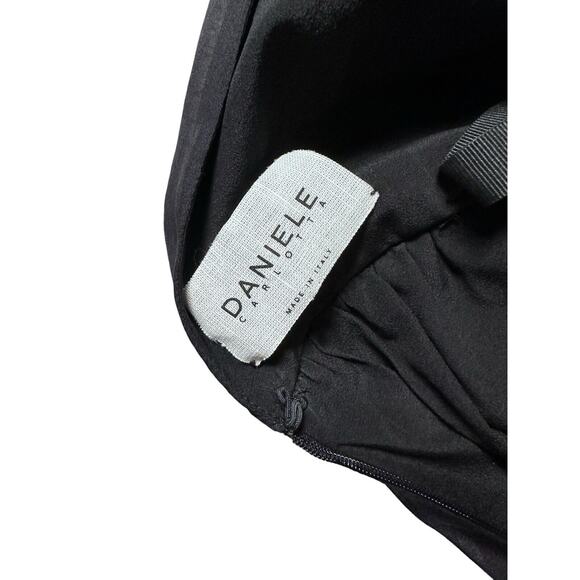 Daniele Carlotta 100% Silk Maxi Dress Size 6 / IT 42 Black Red Floral Sleeveless - Picture 8 of 8